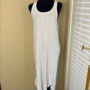 Aerie White High-.low Maxi Dress